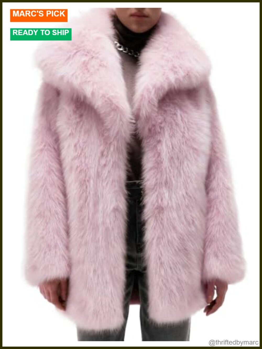 Faux Fur Coat Mid Long Lapel Warm Winter Furry Jackets Women's